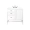 James Martin Vanities Addison 36in Single Vanity, Glossy White w/ 3 CM Arctic Fall Solid Surface Top E444-V36-GW-3AF - alternate 1